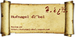 Hufnagel Ábel névjegykártya