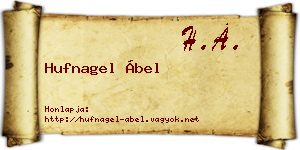 Hufnagel Ábel névjegykártya